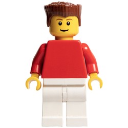 Soccer Player Red Plain Torso, White Legs 4