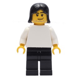 Soccer Player White Plain Torso, Black Legs 1