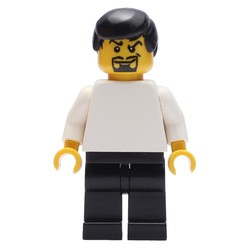 Soccer Player White Plain Torso, Black Legs 3