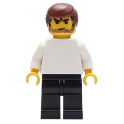Soccer Player White Plain Torso, Black Legs 5