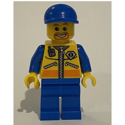 Coast Guard, Yellow Jacket with Zipper, Radio and Badge, Blue Cap, Goatee Beard