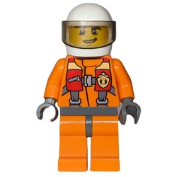 Coast Guard, Orange Jumpsuit, White Helmet with Visor