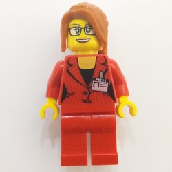 Red Jacket Torso, Red Legs, Dark Orange Hair, Glasses