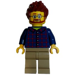 Dark Blue Torso, Dark Tan Legs, Reddish Brown Hair