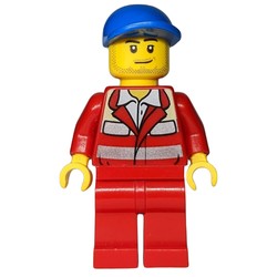 Paramedic, Red Jacket, Red Legs, Blue Cap, Stubble