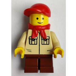 Kid, Tan Torso, Reddish Brown Legs, Red Cap, Bandana
