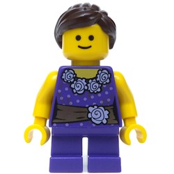 Kid, Dark Purple Torso, Dark Purple Legs, Dark Brown Hair