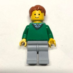 Green Torso, Light Bluish Grey Legs, Dark Orange Hair