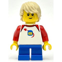 Kid, White Torso, Blue Legs, Tan Hair