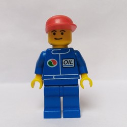 Racer, Blue Jacket with Octan Logo, Blue Legs, Red Cap