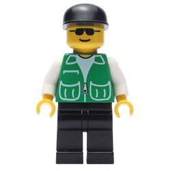 Man, Green Jacket, Black Legs, Black Cap, Sunglasses