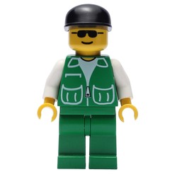 Man, Green Jacket, Green Legs, Black Cap, Sunglasses