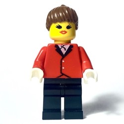 Woman, Red Riding Jacket, Black Legs, Brown Hair