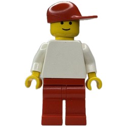 Man, White Torso, Red Legs, Red Cap (3626a Head)