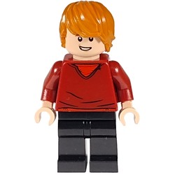 Ron Weasley, Dark Red Sweater over Red Shirt, Black Legs