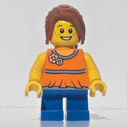 Kid - Orange Torso, Blue Legs, Dark Orange Hair