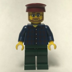 Dark Blue Torso, Dark Green Legs, Dark Red Hat