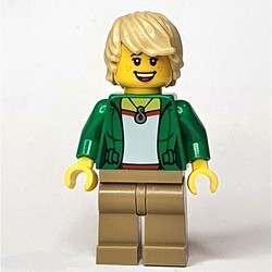 Green Torso, Dark Tan Legs, Tan Hair