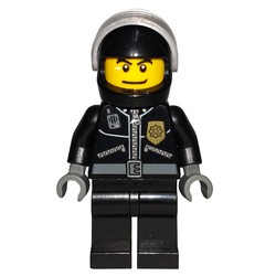 Police - Black Torso, Black Legs, Black Helmet