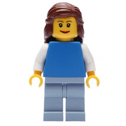 Blue Torso, Sand Blue Legs, Reddish Brown Hair