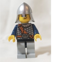 Knight, Dark Blue, Helmet, Smile