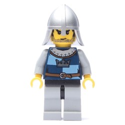 Knight, Dark Blue, Helmet, Stubble and Printed Hair