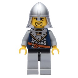 Knight, Dark Blue, Helmet, Goatee Beard and Printed Hair