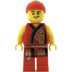 Man, Red Robe with Gold Sash Belt, Red Bandanna