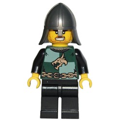 Dragon Knight, Dark Green, Pearl Titanium Helmet, Angry