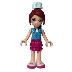 Mia - Medium Azure Shirt, Magenta Skirt, Veterinarian, Nurse Hat