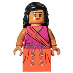 Padma Patil, Coral and Dark Pink Dress