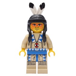 Indian - Tan Clothing, Blue Trim