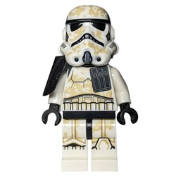 Sandtrooper, Black Pauldron, Neck Bracket with Double Stud, Closed Mouth