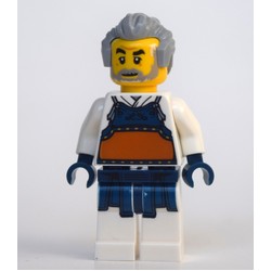 Man, Kendo Armor, Light Bluish Gray Hair and Beard