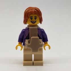 Dark Purple Torso, Tan Legs, Dark Orange Hair, Baby Carrier