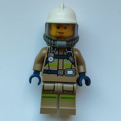 Bob, Dark Tan Firesuit, White Helmet
