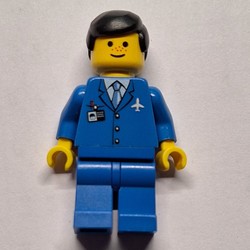 Pilot - Blue Torso, Blue Legs, Black Hair