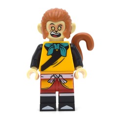 Monkey King, Dark Turquoise Bow, Smile / Angry
