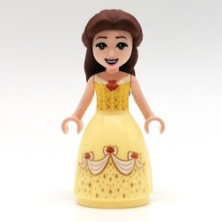 Belle, Bright Light Orange and Bright Light Yellow Full Dress with Roses, Open Mouth