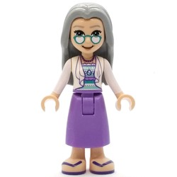Nora - White Top,  Medium Lavender Dress, Light Bluish Grey Hair