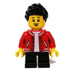 Kid - Red Torso, Black Legs, Black Hair
