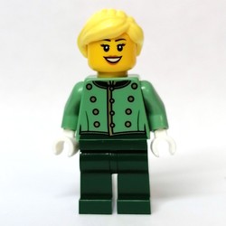 Picollo, Sand Green Torso, Dark Green Legs, Female