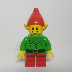 Elf - Bright Green Torso, Red Legs, Red Hat