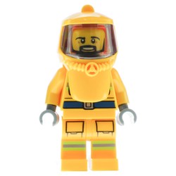 Firefighter, Bright Light Orange Hazmat Suit