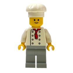 Chef, Red Neckerchief, Light Bluish Gray Legs, No Wrinkles