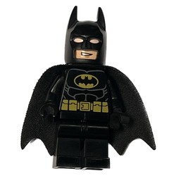 Batman, Black Suit, Black Cape and Cowl, Yellow Batman Logo (56630 Cape) (3626c Head)