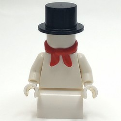 Snowman - Red Scarf, Black Hat