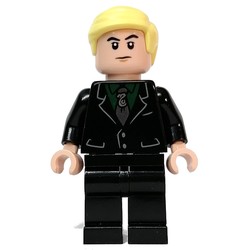 Draco Malfoy, Black Jacket, Dark Green Shirt, Black Legs