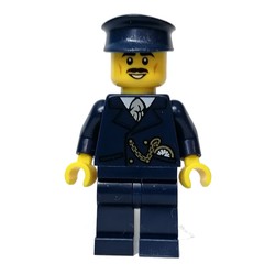 Tram Driver, Dark Blue Torso, Dark Blue Legs, Dark Blue Hat