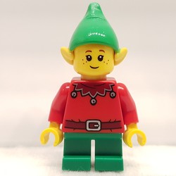 Elf - Red Torso, Green Legs, Bright Green Hat
